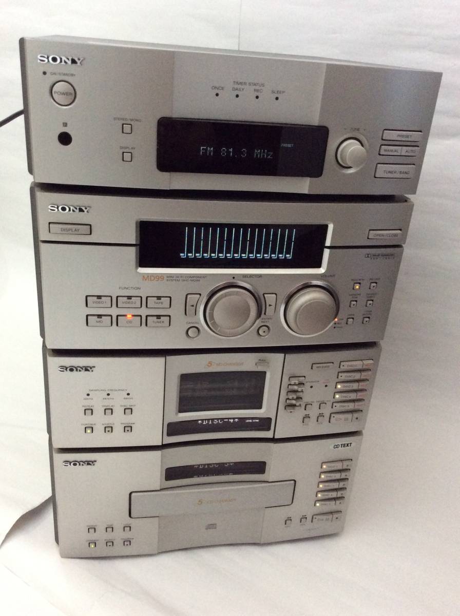 50％OFF】 ステレオ DHC-MD99 システムコンポ SONY ラジオ AM FM CD MD