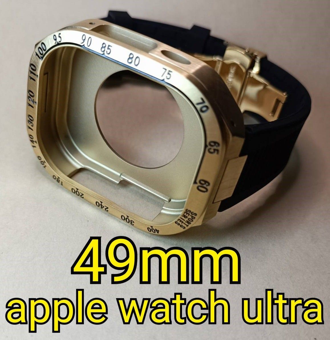 49mm ダイバー金 メタル ラバー アップルウォッチウルトラ apple watch ultra ゴールデンコンセプト 好きに