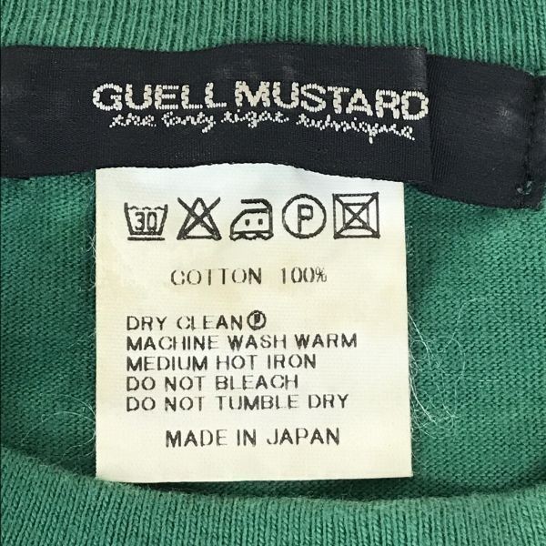 Made in Japan★GUELL MUSTARD★半袖Tシャツ【Mens size -L程度/緑/Green】Tops/Shirts/グエルマスタード◆BG887-B_画像4