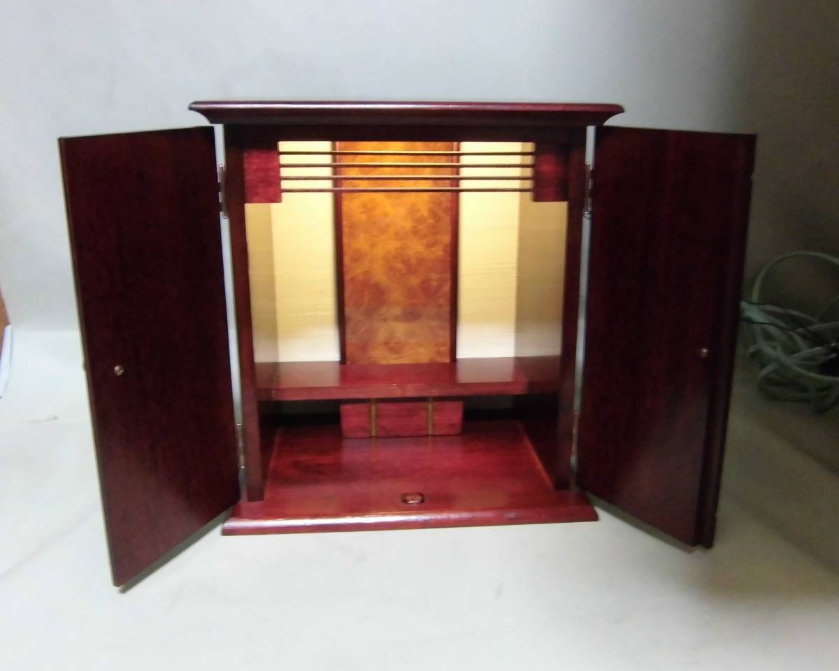 展示品)木製 小型モダン 仏壇 【LEDライト付き】 | bioimune.com.br