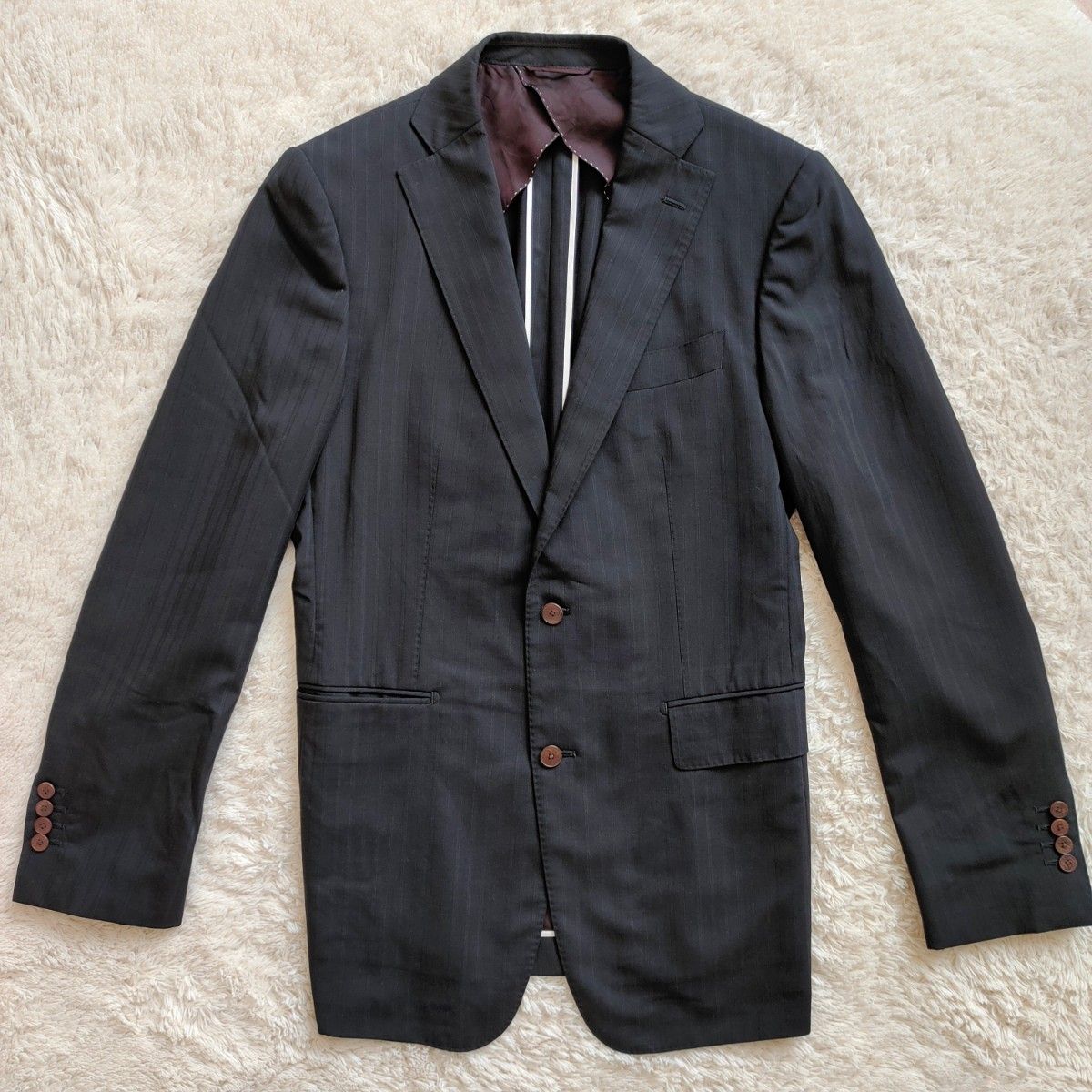 シルク混スーツ セットアップ MODA RITORNO YA-6 M相当 BLACK