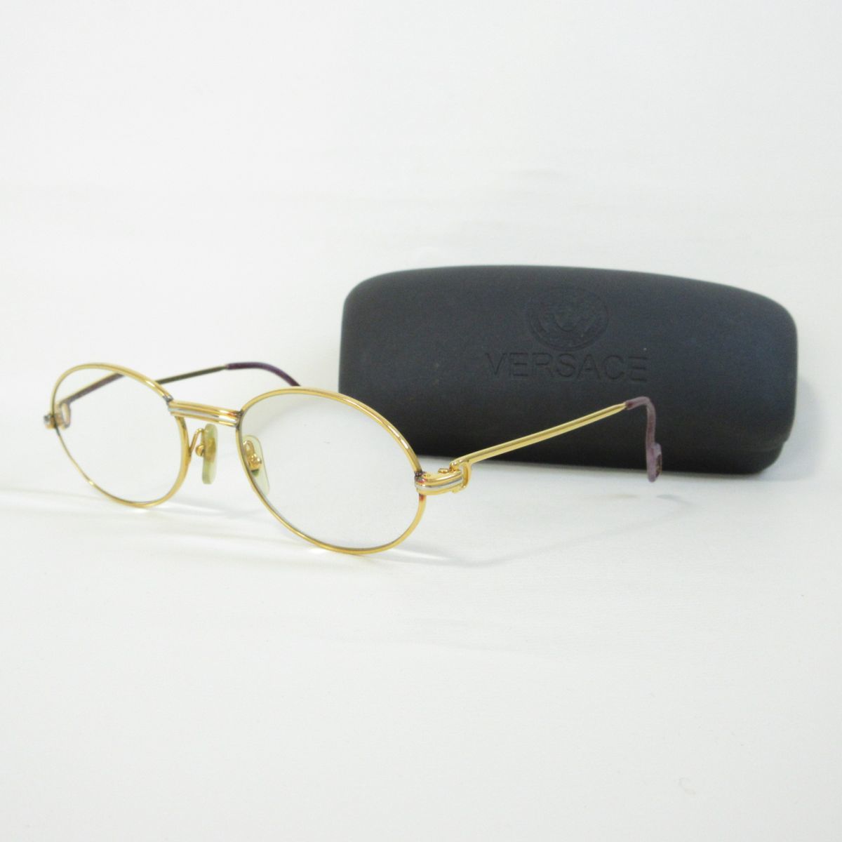 良品 Cartier カルティエ フランス製 度入り メガネ 眼鏡 アイウェア 金 ゴールド色 305