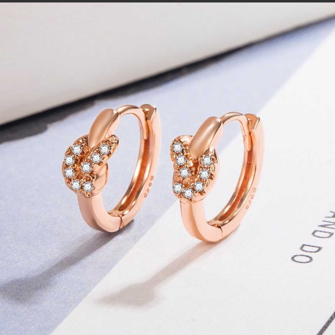  earrings pink gold Circle earrings ring earrings hoop earrings adult earrings dressing up adult pretty simple height ..[No.58]