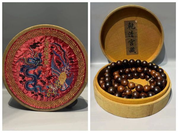 清 老沈香の木 手彫り 圓珠粒仏珠極細工 擺件 賞物 中国古美術 旧