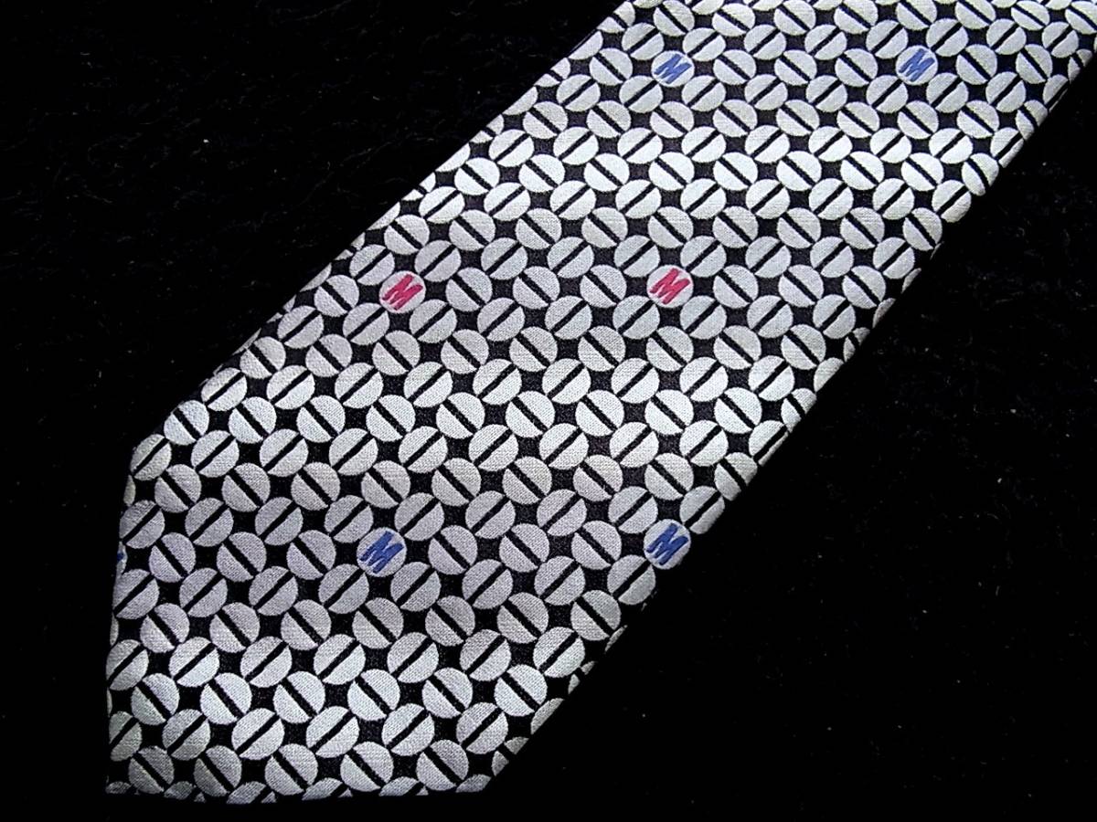 *ω*jillv*AH4595 beautiful goods Moschino [M total Logo ] necktie *