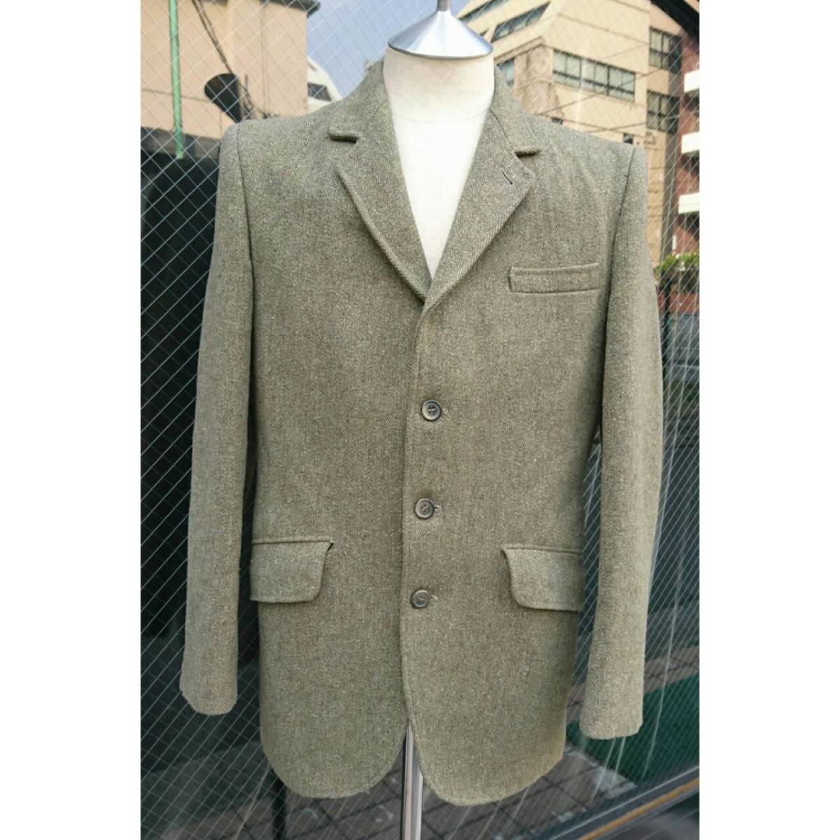 イギリス古着 ChristopherDawes Tweedjacket tweed jacket vintage ツイードジャケット ジャケット ツイード DERBYTWEED 古着 英国 MV518