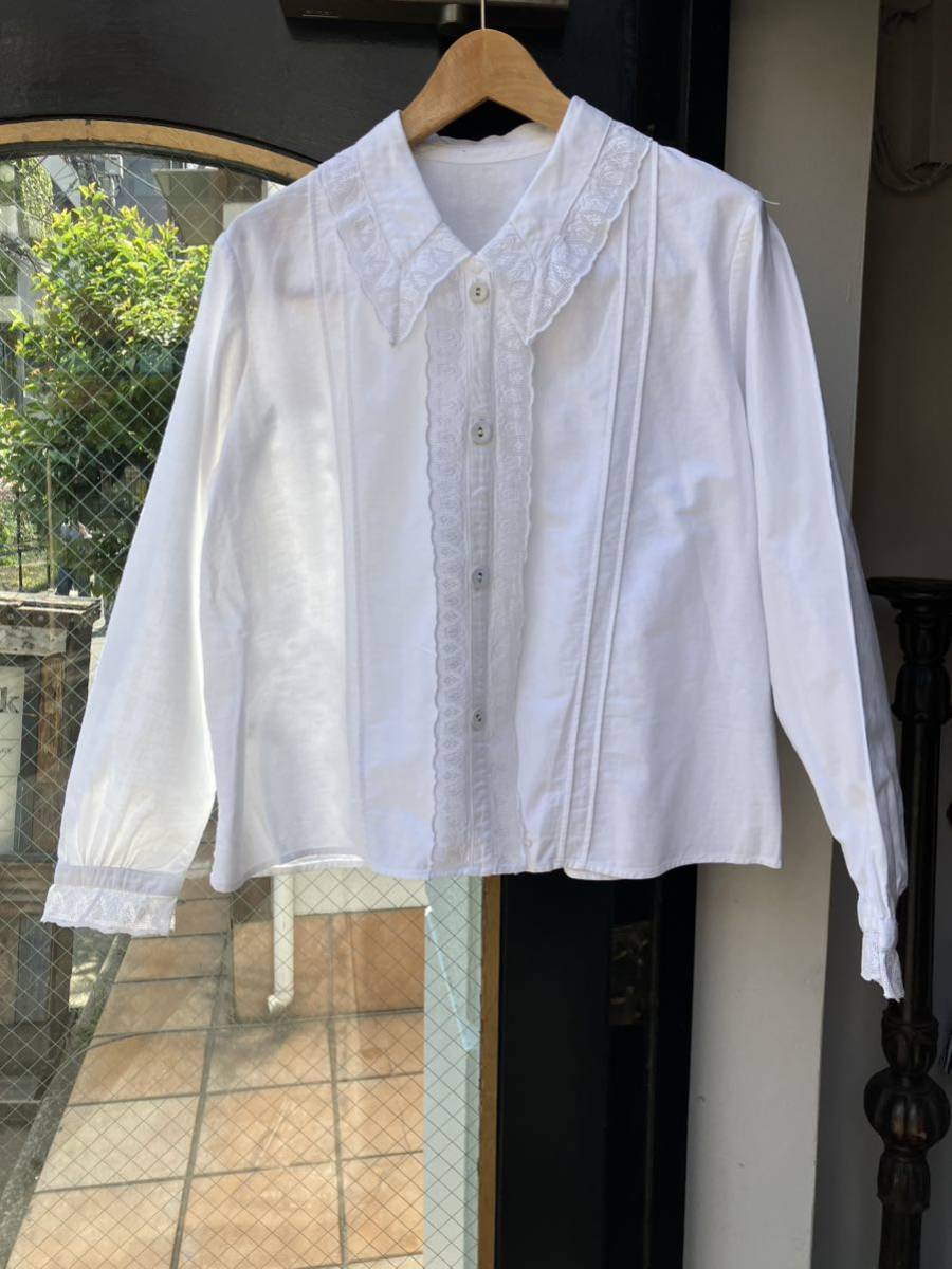 年間ランキング6年連続受賞】 コットンレースブラウス shirt vintage