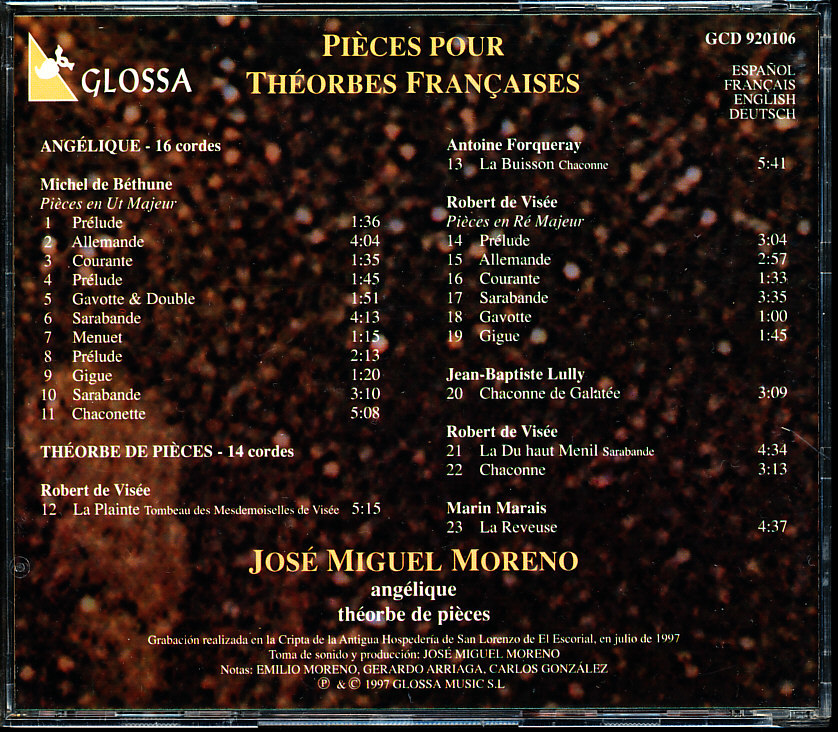 GLOSSA ホセ・ミゲル・モレーノ/Jose Miguel Moreno - フランスのテオルボ作品集　スリーヴケース付属　d12AB000025SYI_画像4