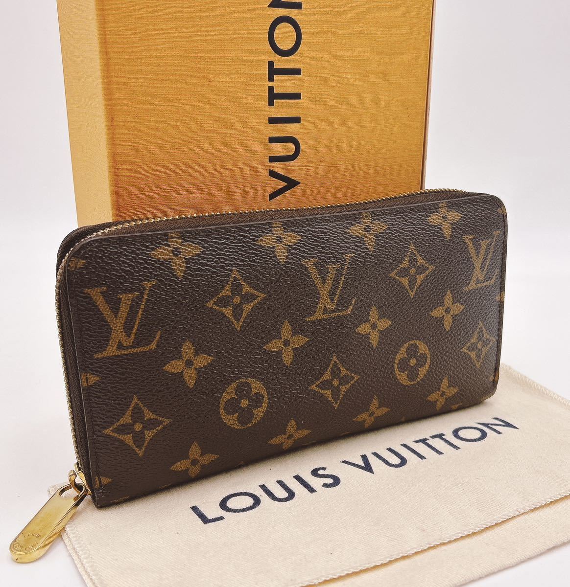 A23423 極 LOUIS VUITTON ルイヴィトン モノグラム ジッピーウォレット