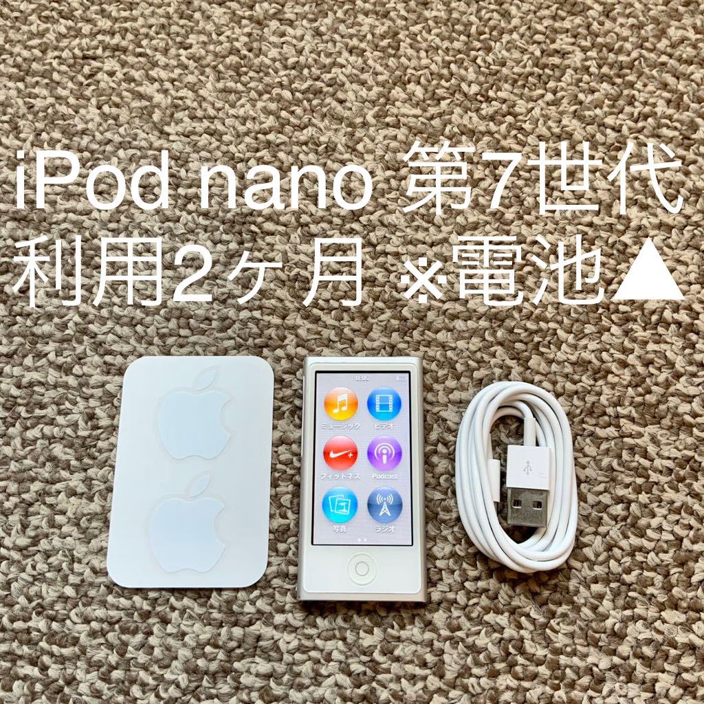 【送料無料】iPod nano 第7世代 16GB Apple アップル A1446アイポッドナノ 本体 シルバーの画像1