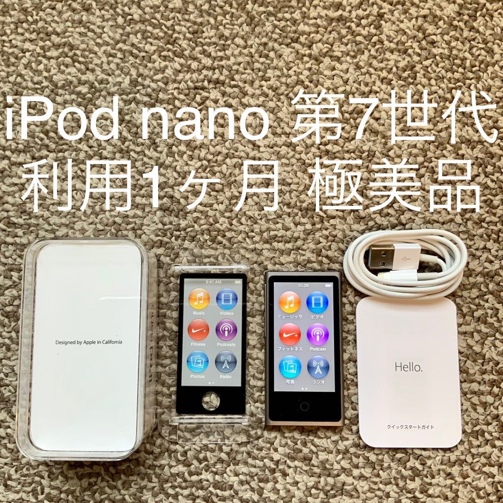 【送料無料】iPod nano 第7世代 16GB Apple アップル　A1446 アイポッドナノ グレイ　本体