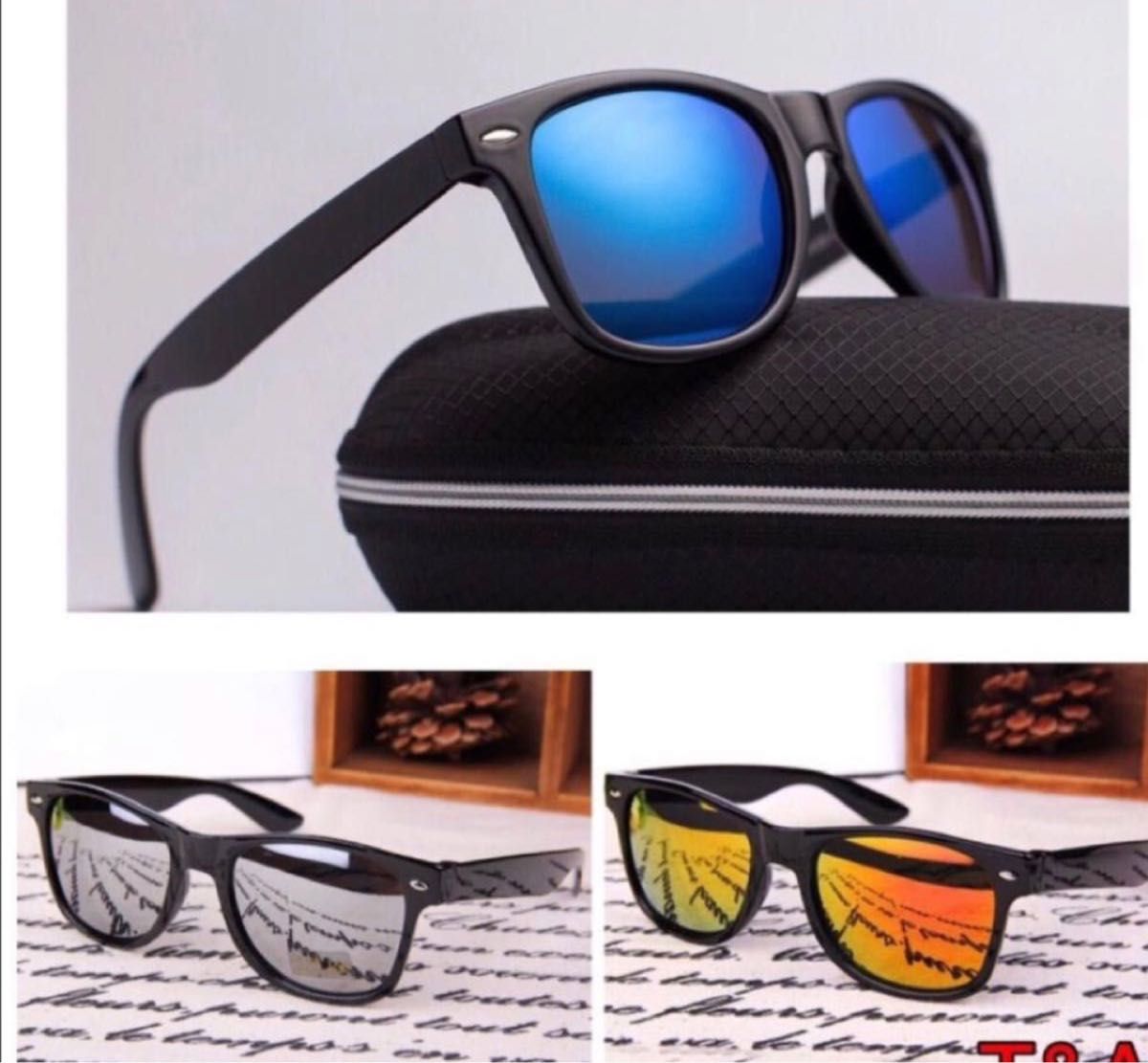 サングラス ウェリントン　メガネ　伊達メガネ　UV400　紫外線カット　日焼け対策　男女兼用 目の保護メンズ　レディース 