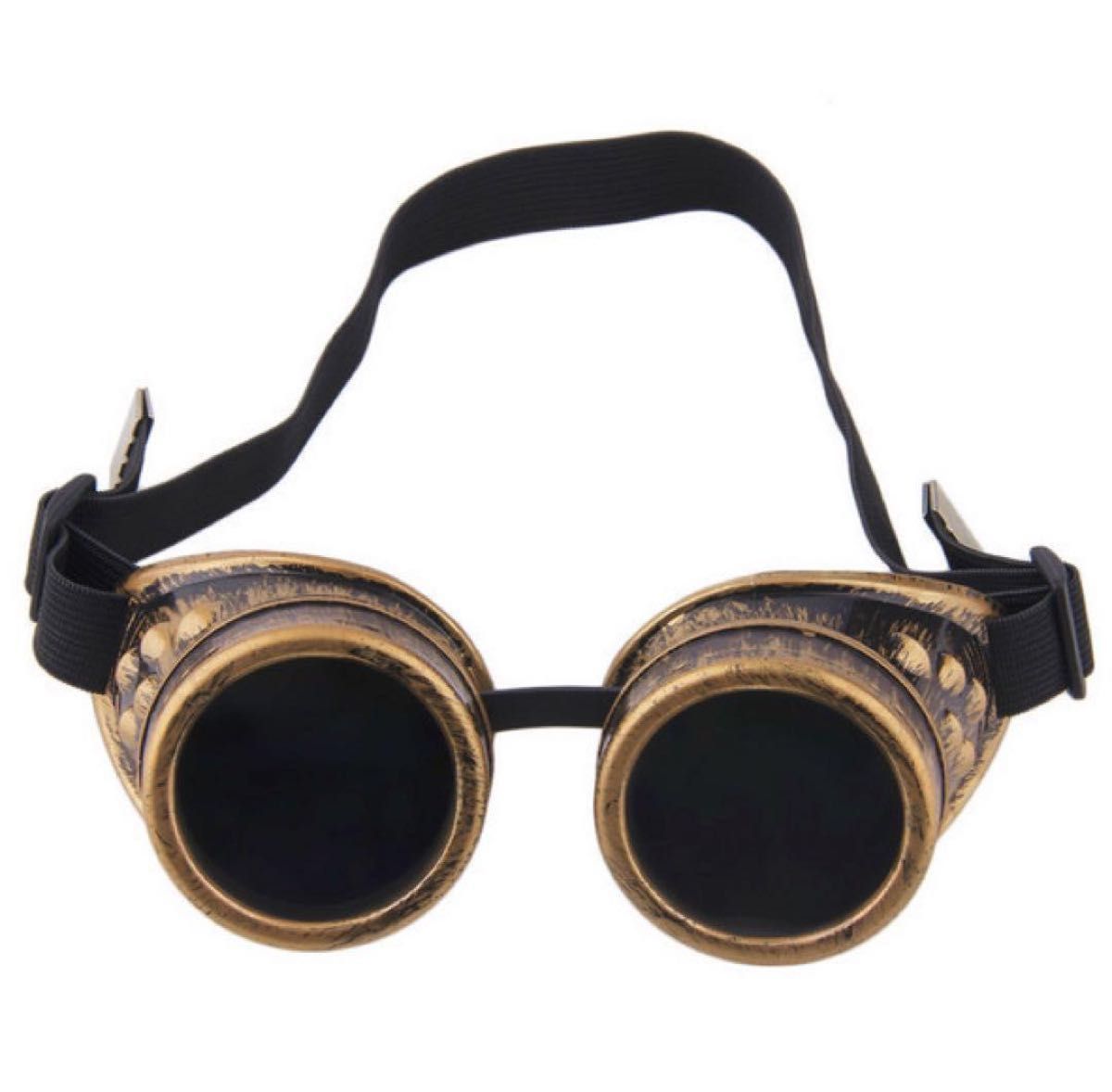 【ゴールド】スチームパンク　ゴーグル サングラス 眼鏡　装飾　コスプレ　レトロ　アンティーク　ヴィンテージ　撮影小物　ハロウィン