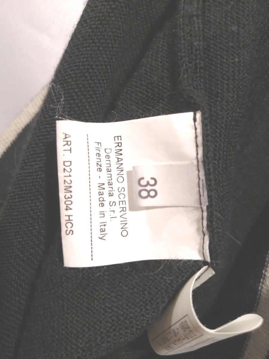 ERMANNO SCERVINO エルマンノシェルビーノ レースニットワンピース 38 黒