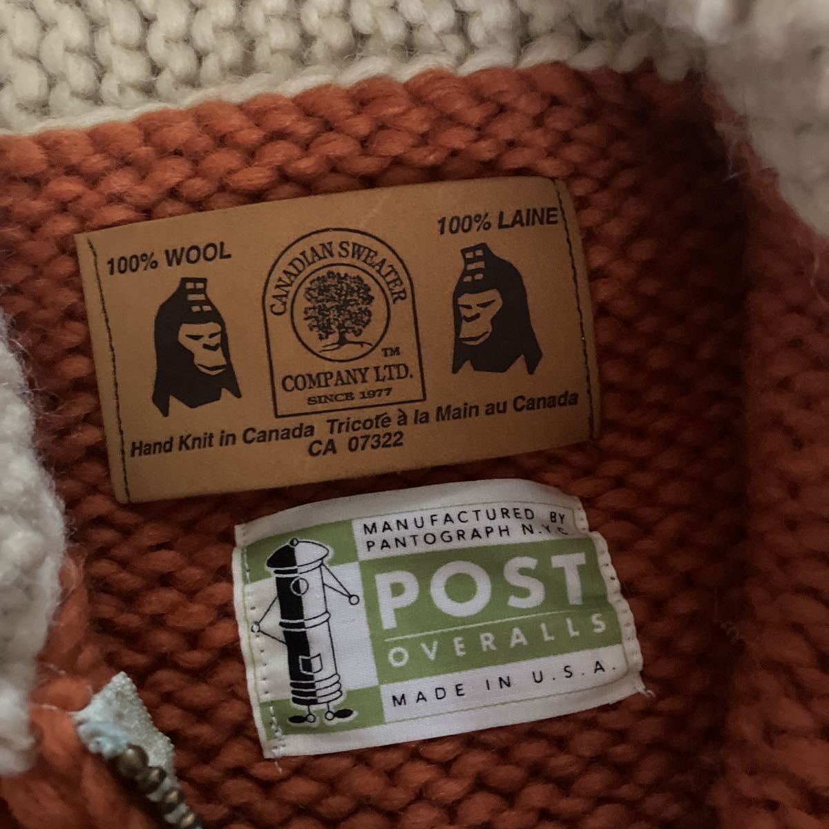 初期 1993~2000s BAPE × POST OVERALL × CANADIAN SWEATER カウチン