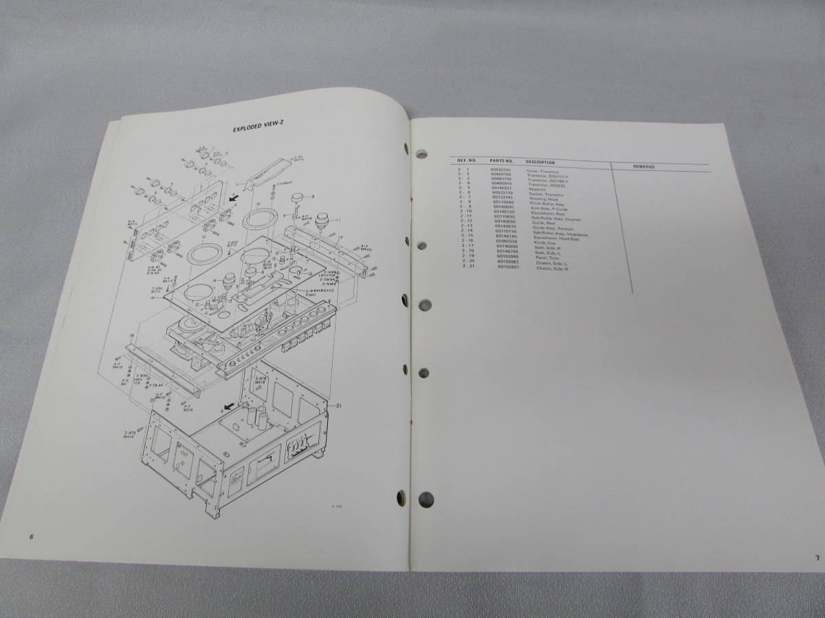 TEAC Teac open reel tape deck F-1 parts list, disassembly map, circuit map secondhand goods 