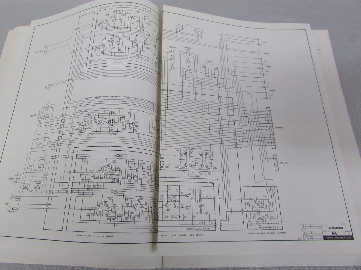 TEAC Teac open reel tape deck F-1 parts list, disassembly map, circuit map secondhand goods 