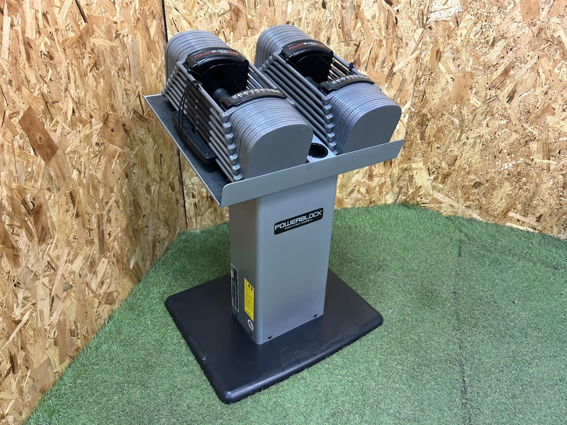 POWER BLOCK パワーブロック EXP 可変式ダンベル 41Kg×2/専用台付 筋