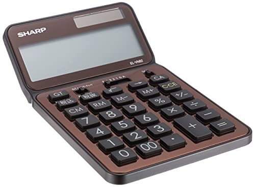  sharp calculator 50 anniversary commemoration model Nice size model brown group EL-VN82-TX