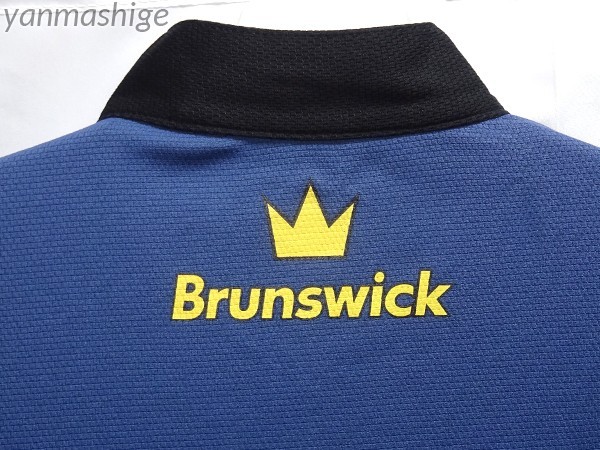 Brunswick [XLサイズ] ドライハーフジップシャツ 廃番[ネイビーxブラックxイエロー] ボウリングシャツ ブランズウィック サンブリッジ_画像8