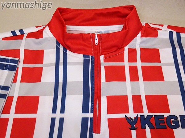 KEGEL x PRO-am [XL размер ] dry половина Zip рубашка негодный номер [ трехцветный проверка ] боулинг рубашка ke- гель ABS