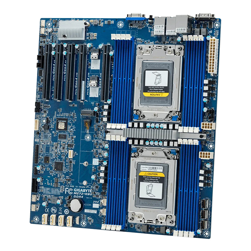 GIGA-BYTE GIGABYTE MZ72-HB0 (rev. 1.x) 2x AMD EPYC Socket SP3 SATA 6Gb/s E-ATX motherboard