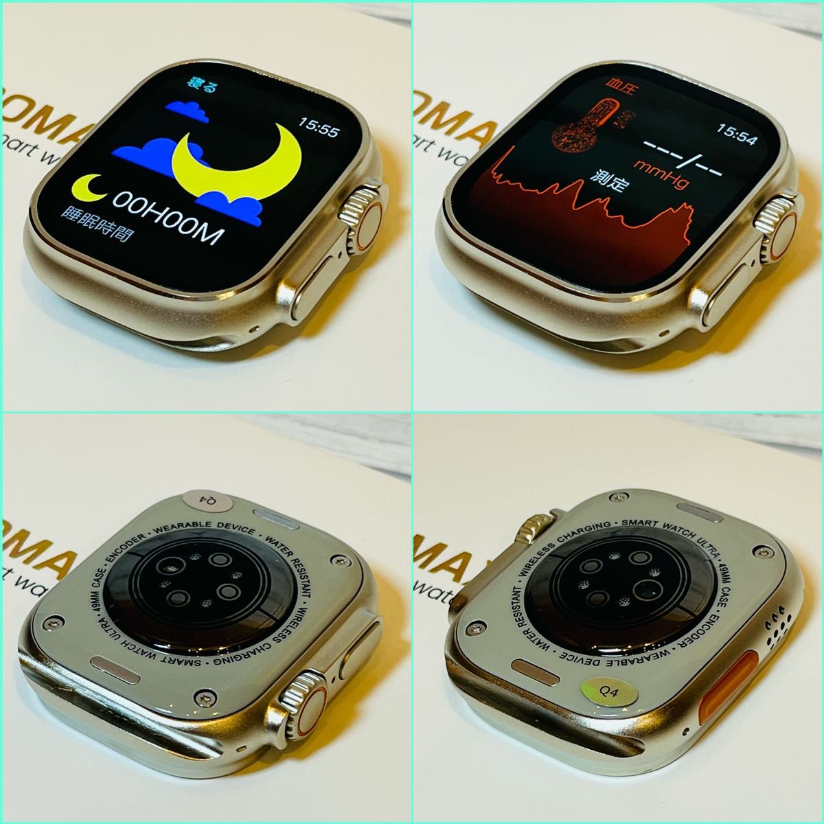 HK8 PRO MAX【グレー】AMOLED・有機ELディスプレイ/Bluetooth通話
