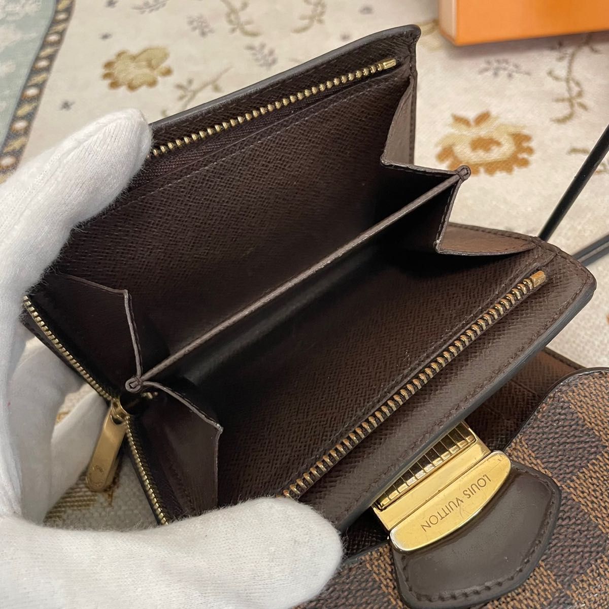 □ルイヴィトン□ダミエ♪ポルトフォイユ ジョイ♪三つ折り財布♪美品