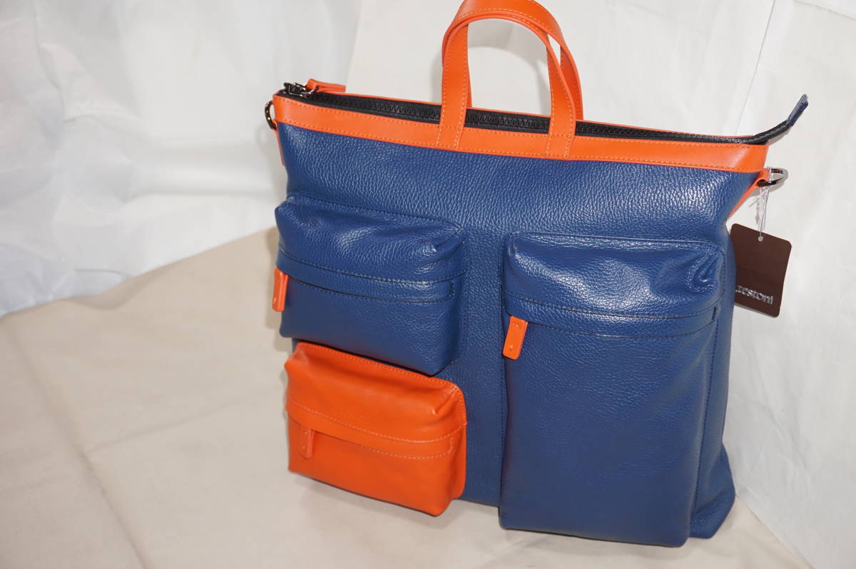新品”a.testoni 牛革リュック・ショルダー・トートBagの3Way” boussias.cy