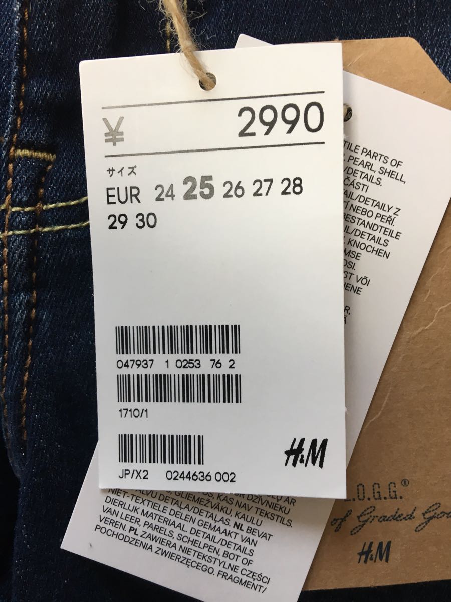 新品タグ付き　H&M　デニムのショートパンツ　ストレッチ　サイズ２５　定価￥3229_画像3