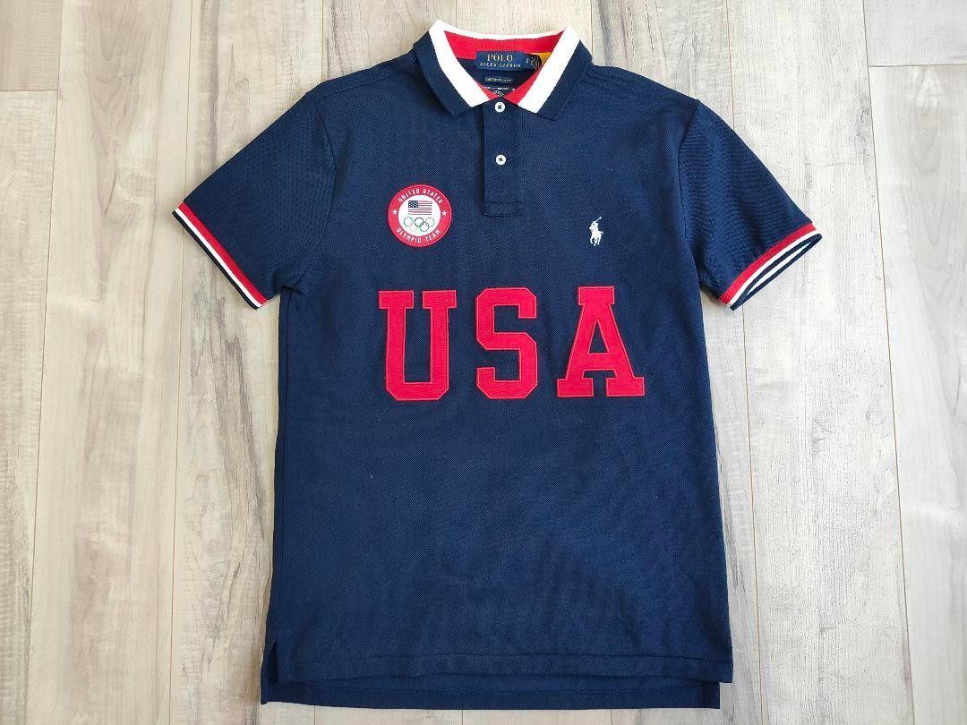 S 新品 ラルフローレン ポロシャツ 東京オリンピック アメリカ代表 TEAM USA 五輪 紺 ネイビー NAVY オリンピック