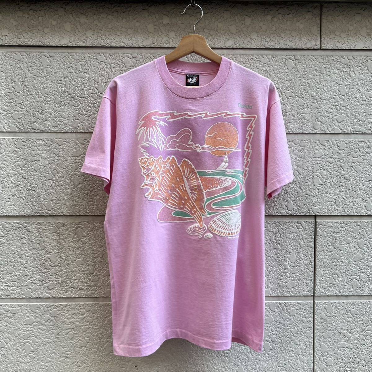 90s USA製 プリントTシャツ ピンク 半袖Tシャツ SCREEN STARS 