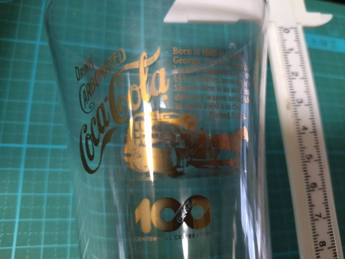 コカ・コーラ 誕生 100周年 記念 クラシック グラス カップ コップ Showa Retro Coca Cola 100th Anniversary cup glass campaign item_画像3