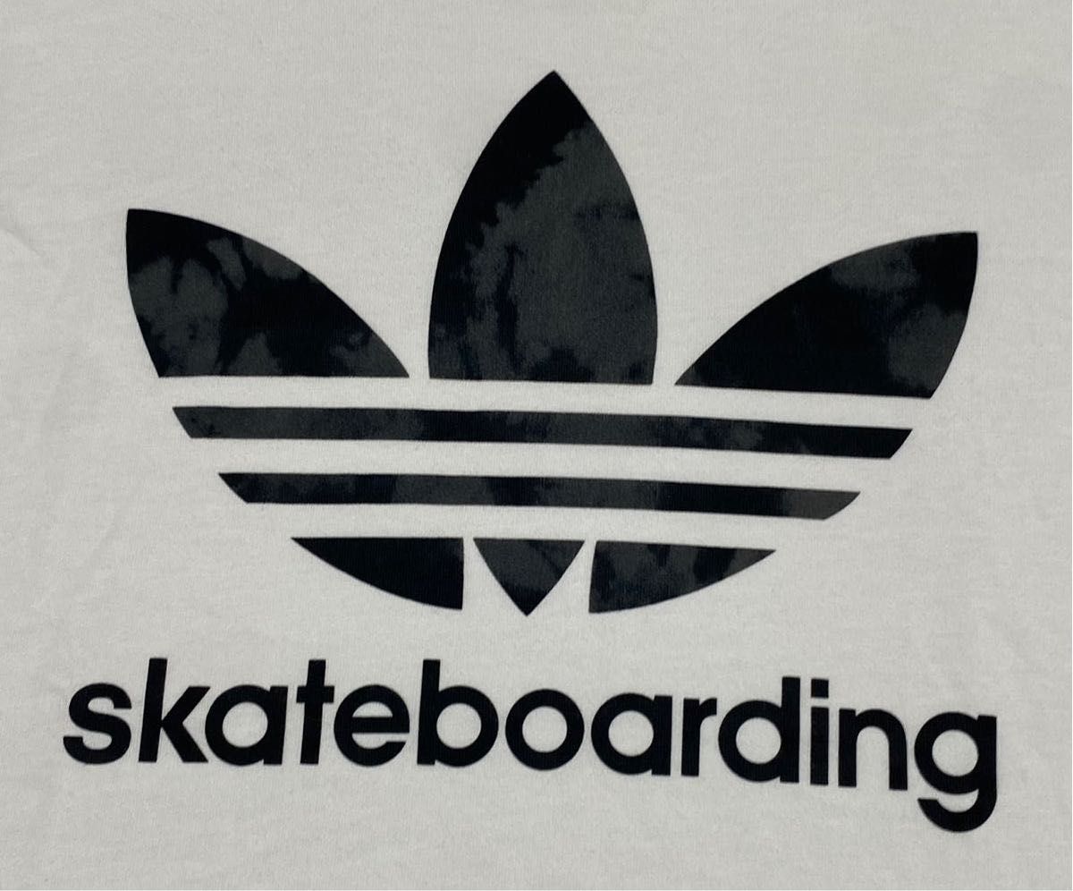 Adidas originals アディダスオリジナルス　skate boarding 白　半袖Tシャツ　ビッグロゴ