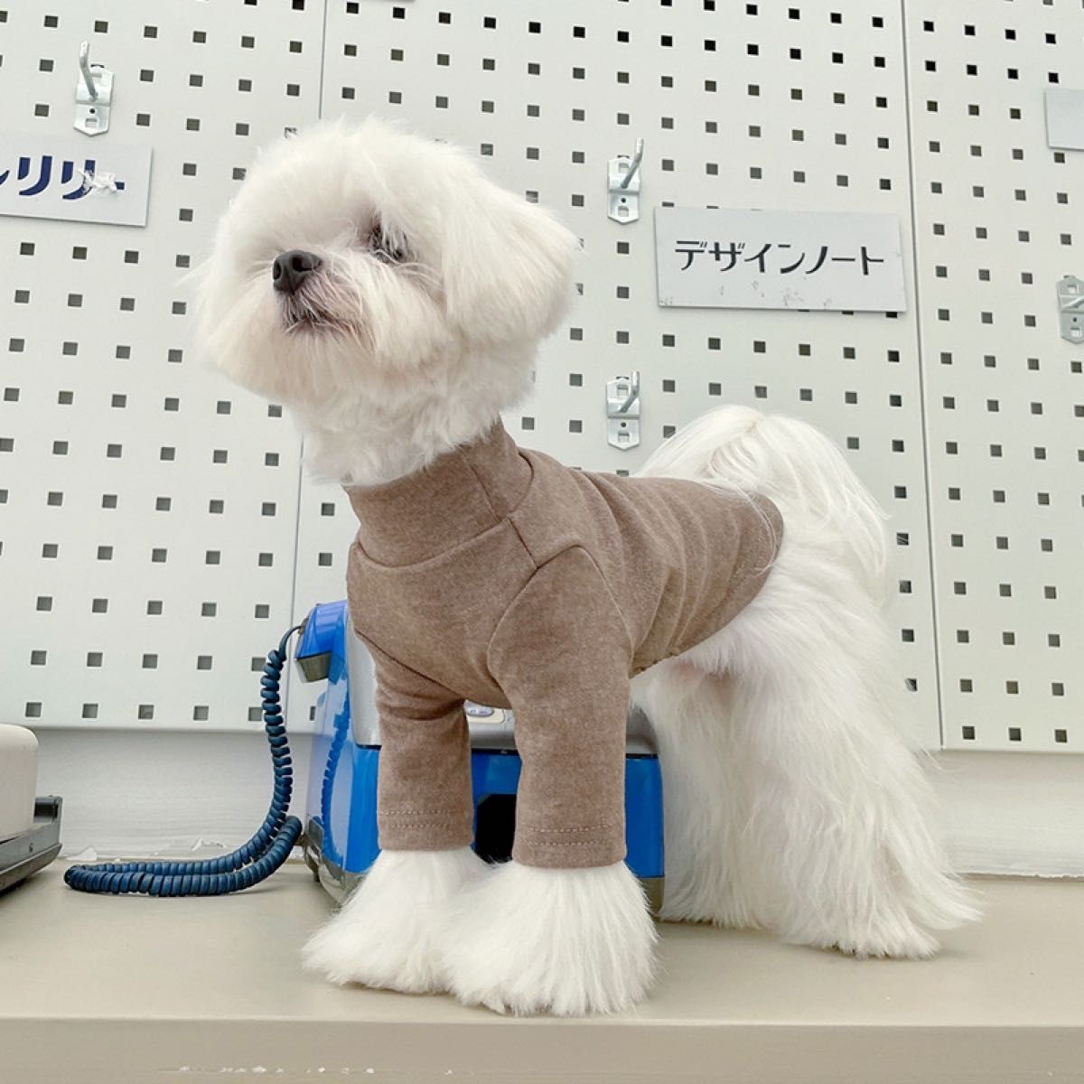 【新品】シンプルカットソー　お得な4枚セット  犬服　犬の服　ドッグウェア　春夏　ブラウン　ベージュ　グレー　ホワイト