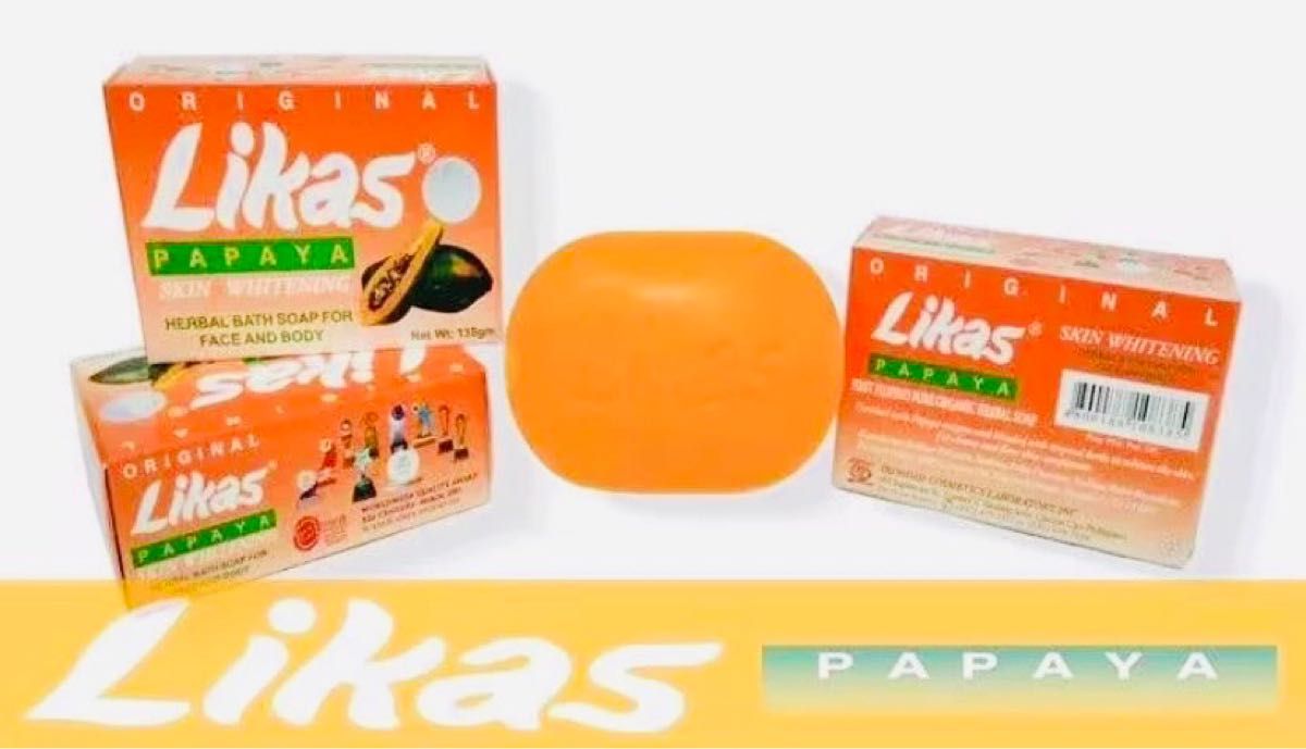 SALE／10%OFF パパイヤ石鹸 papaya soap likas 135g 美白 美肌効果