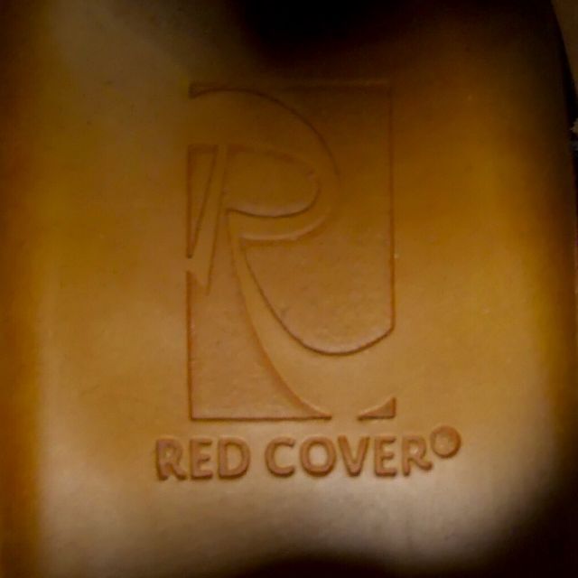 即決★RED COVER★26.5cm レザービジネスシューズ レッドカバー メンズ 43 黒 ベルトストラップ 本革 レースアップ 本皮 ヒール 革靴