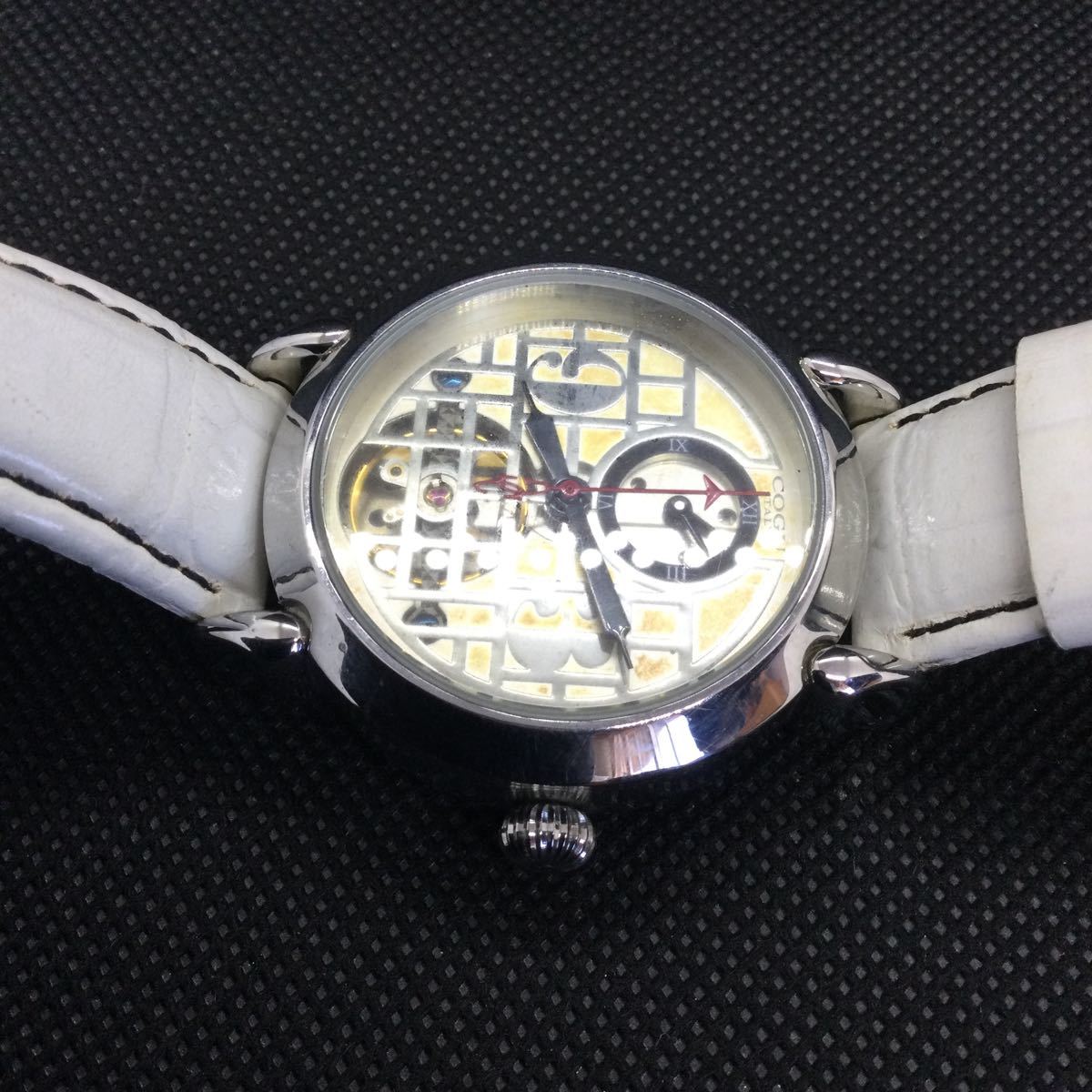 COGU ITARY 自動巻き スケルトン DUAL TIME腕時計 の画像6