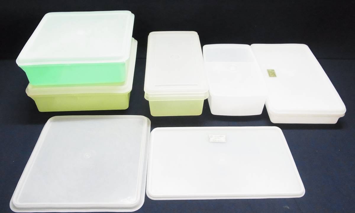 △【 4 】 Tupperware タッパーウェア 角型 薄型 パックケース SS