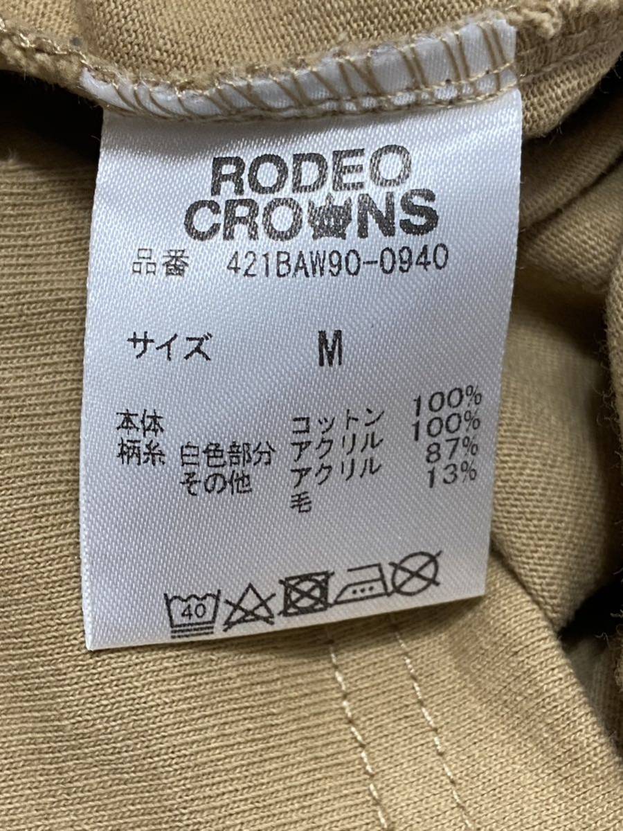 【RODEO CROWNS★ロデオクラウンズ】トップス・Tシャツ・サガラ刺繍ワッペン・Mサイズ_画像8