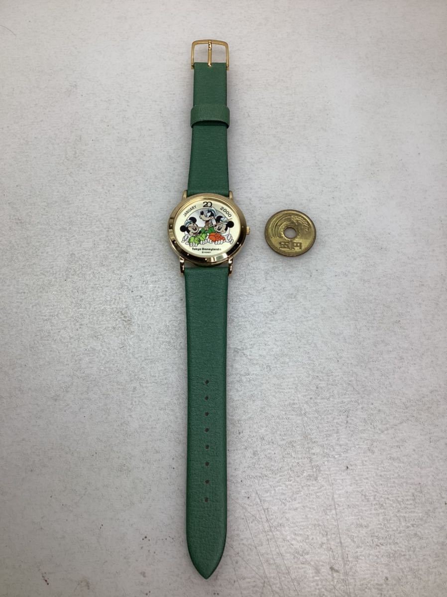  прекрасный товар наручные часы Tokyo Disney Land / Vintage / мужчина . женщина / кварц / сделано в Японии / батарейка замена 