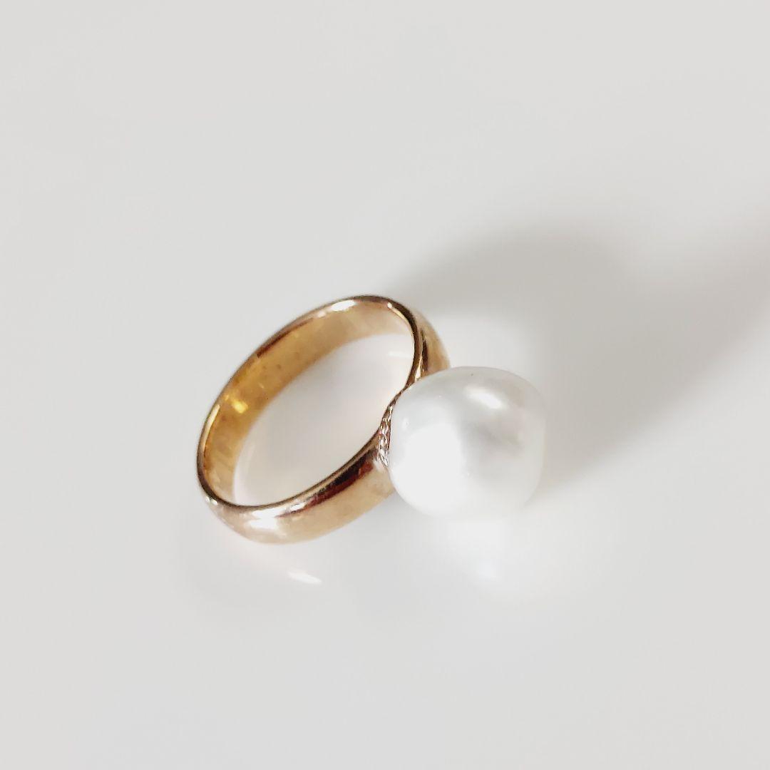 Новое agete K10 Baroque Pearl Ring Agat Kinki Pearl Ring