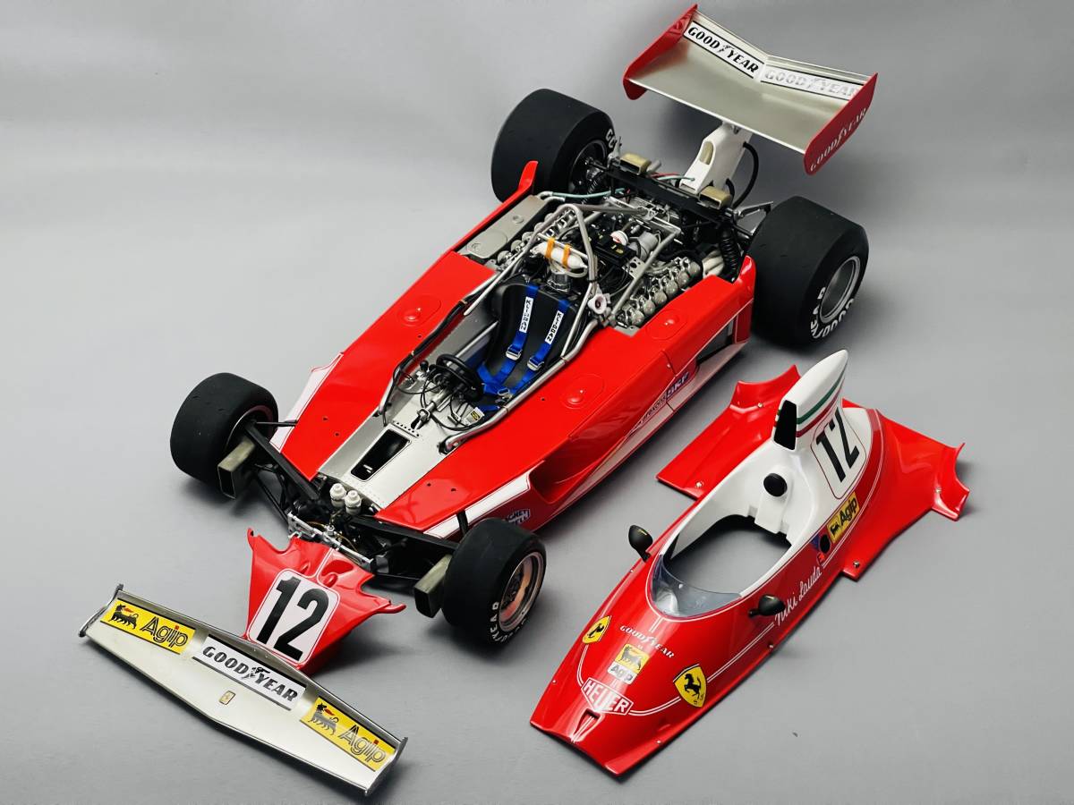 タミヤ1/12 フェラーリ312T 1975年モナコGPニキラウダ車完成品 タミヤ1/12 フェラーリ312T 1975年モナコGPニキラウダ車完成品