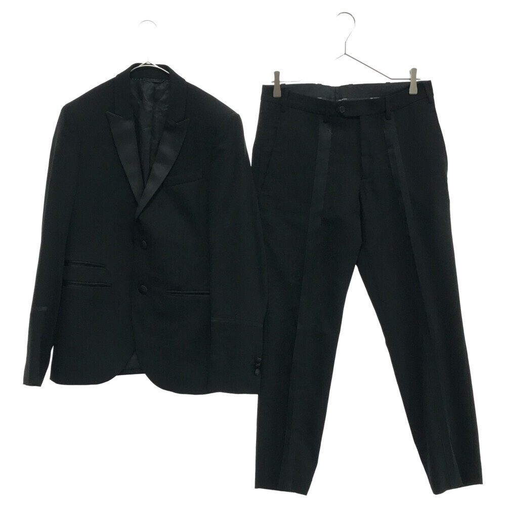 雑誌で紹介された ニール バレット ブラック テーラードジャケット スーツ セットアップ Mサイズ
