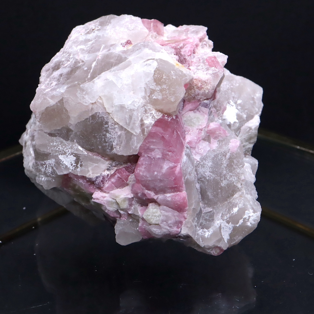 【送料無料】大きい! ピンクトルマリン クォーツ 母岩 電気石 水晶 582,6g T482 鉱物 天然石 原石 パワーストーン