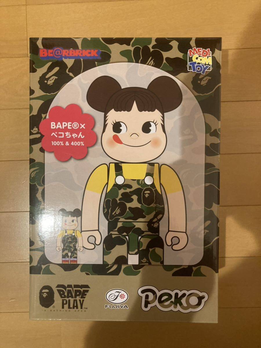 クリアランス正規品 BE@RBRICK BAPE(R) ペコちゃん グリーン 100