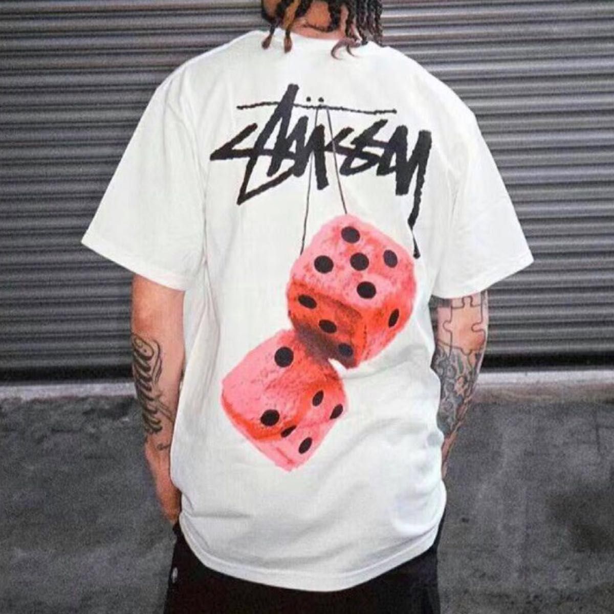 新品】ステューシー 両面プリント Tシャツ L 白|PayPayフリマ