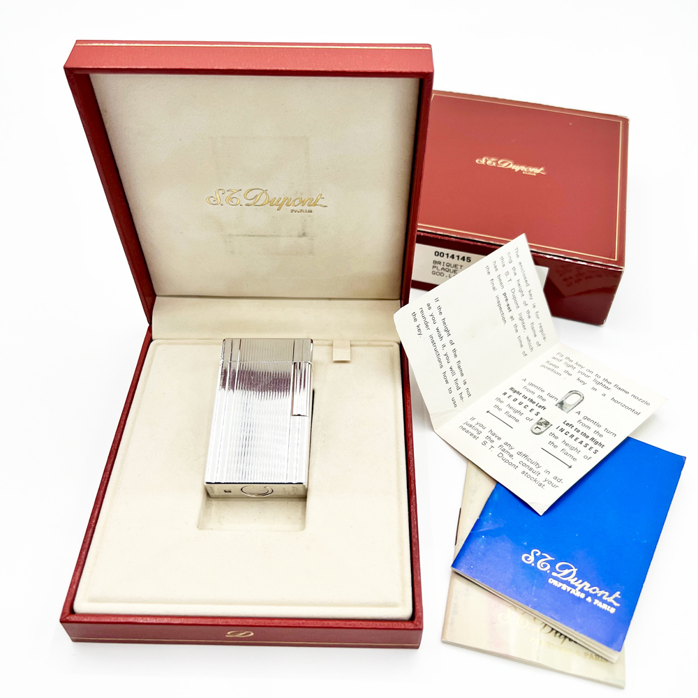美品】デュポン S.T.DUPONT ガスライター ライン1 着火確認済み DUPONT