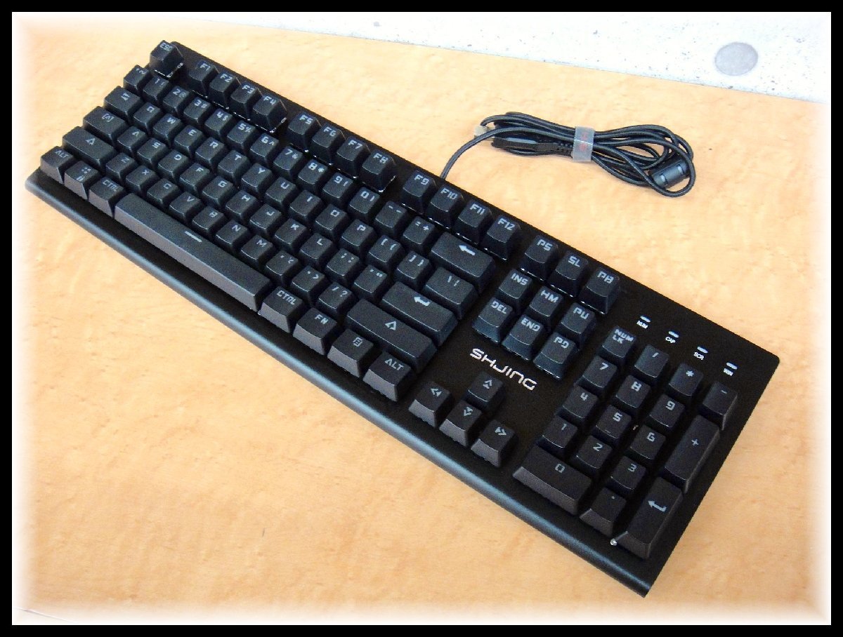 美品 SHJING 山海経 eスポーツ用 キーボード ゲーミングキーボード USB接続 光るキーボード_画像1