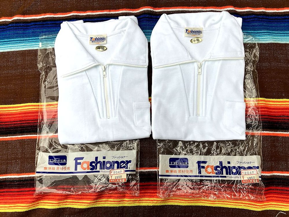 2 шт. комплект *fashona-Fashioner короткий рукав спортивная форма 130 половина Zip . карман не использовался * осмотр спортивная форма Showa Retro джерси спорт 